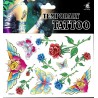 Rosen und Schmetterling Tattoos 1 Bogen Fake Tattoo (15,5cm x 10,5cm ) - einmal tatoos temporary