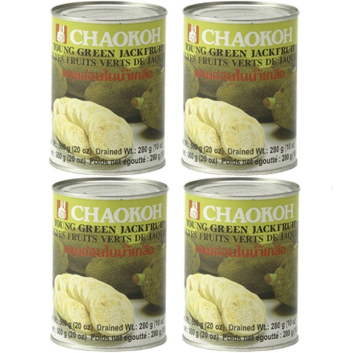 4x Jackfrucht in Wasser gesamt 2160g/Abtropfgew. 1296g Fleischersatz vegetarisch vegan grüne jackbaumfrucht