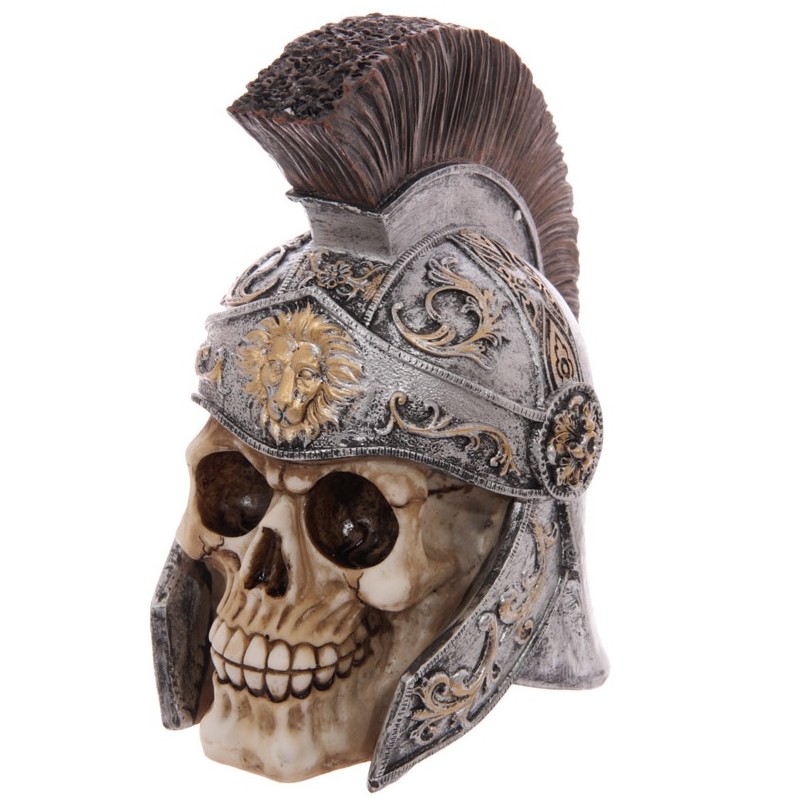Deko Totenkopf silberner perlenbesetzter Schädel Skull Totenschädel Gothic 7,5cm 