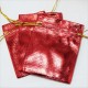 roter Organza Schmuckbeutel (7cm x 9cm), Schmuckverpackung, Geschenkverpackung, Schmucksäckchen