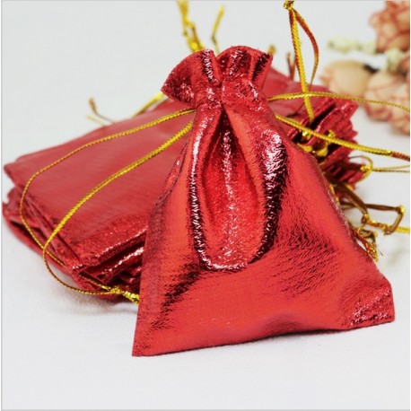 roter Organza Schmuckbeutel (7cm x 9cm), Schmuckverpackung, Geschenkverpackung, Schmucksäckchen