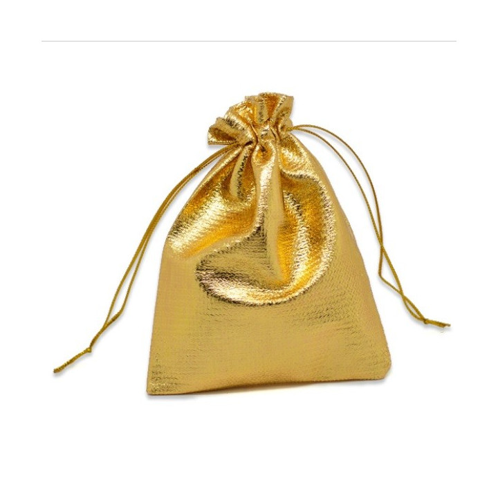gold Schmuckbeutel (10cm x 12cm), Schmuckverpackung, Geschenkverpackung, Schmucksäckchen
