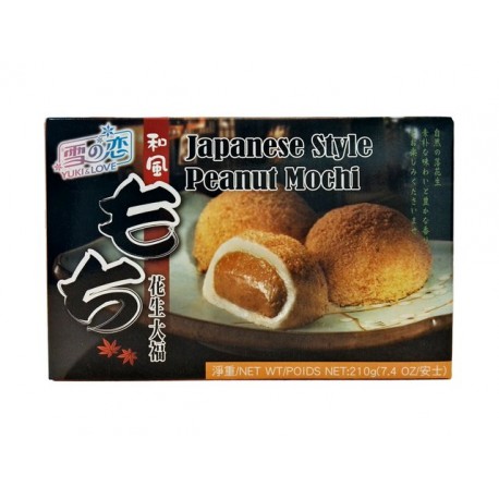 japanischer Reiskuchen Erdnuss Mochi 210g/6 Stück Spezialität Nachtisch Dessert