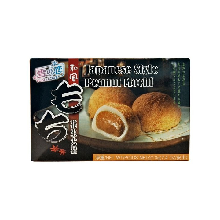 japanischer Reiskuchen Erdnuss Mochi 210g/6 Stück Spezialität Nachtisch Dessert