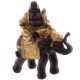 Buddha auf Elefant,  Buddafigur feng shui buddhismus 2 varianten aus Polyresin