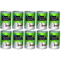 10x Kokosmilch 400ml Dose - gesamt 4 Liter 17-19% Fett cocosmilch Vietnam Cocktails 1A