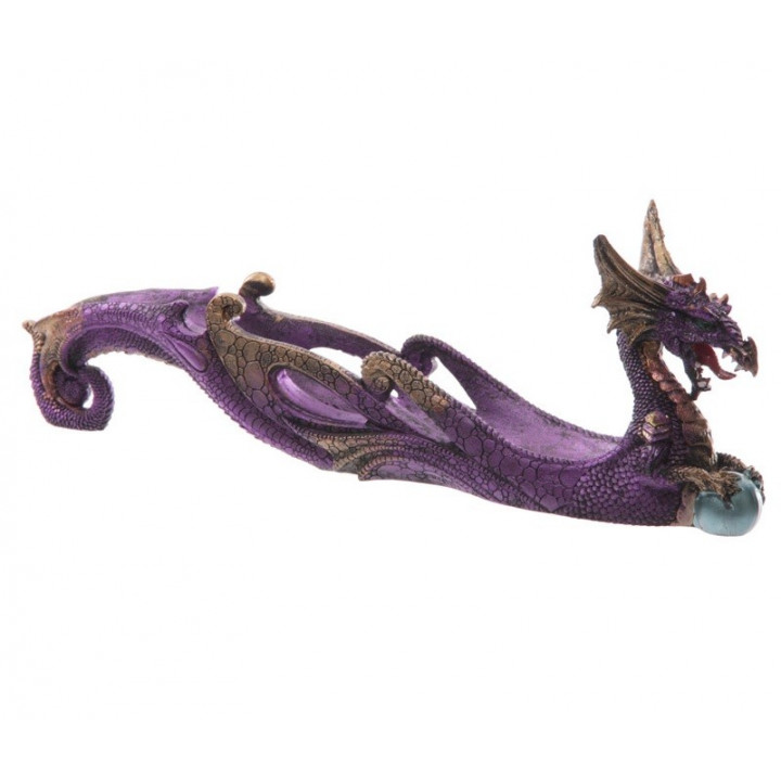 Räucherstäbchenhalter chinesischer Drache mit Kugel  (30,5cmx11cmx5cm) in 2 Farben aus Polyresin für Räucherstäbchen
