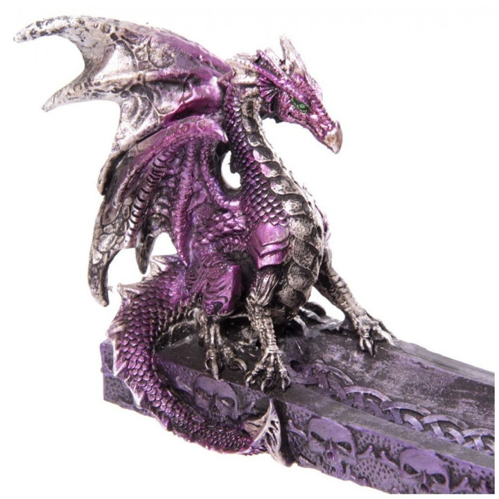 Räucherstäbchenhalter chinesischer Drache auf Schiff  (32cmx9,5cmx4cm) in 3 Farben aus Polyresin für Räucherstäbchen