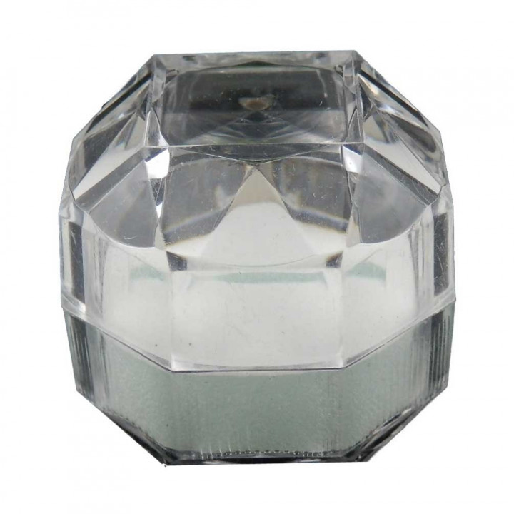 Diamant  Schmuckverpackung  (ca. L 3,7 cm x B 3,7 cm x H 3,7 cm)  Schmuckschachtel, Schmuckdose durchsichtig