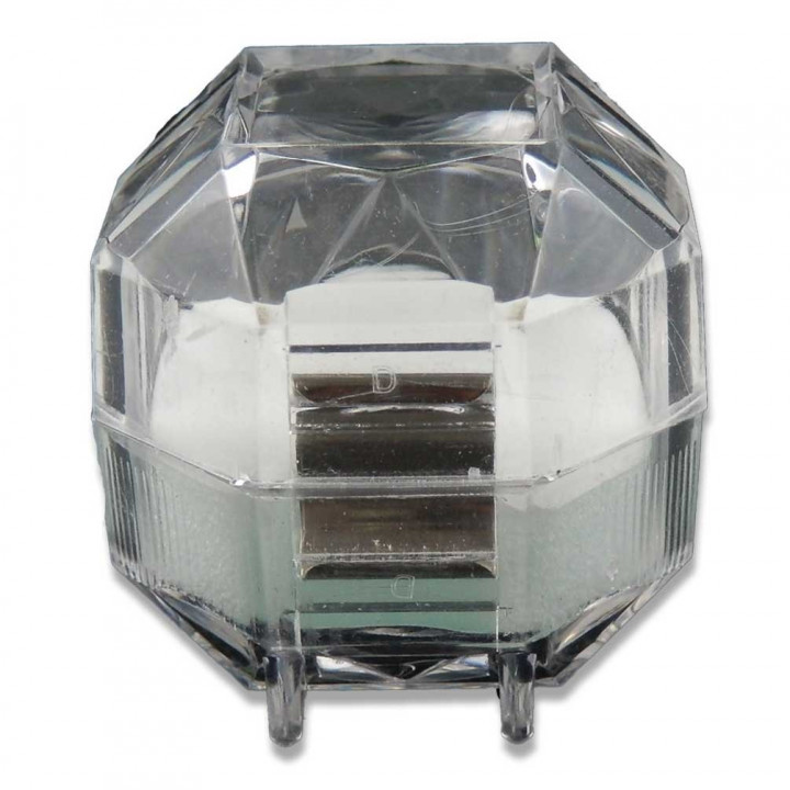 Diamant  Schmuckverpackung  (ca. L 3,7 cm x B 3,7 cm x H 3,7 cm)  Schmuckschachtel, Schmuckdose durchsichtig