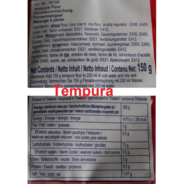 Tempura Paniermehl 150 g Tempuramehl Panade knusprig Japan Koch-Style
