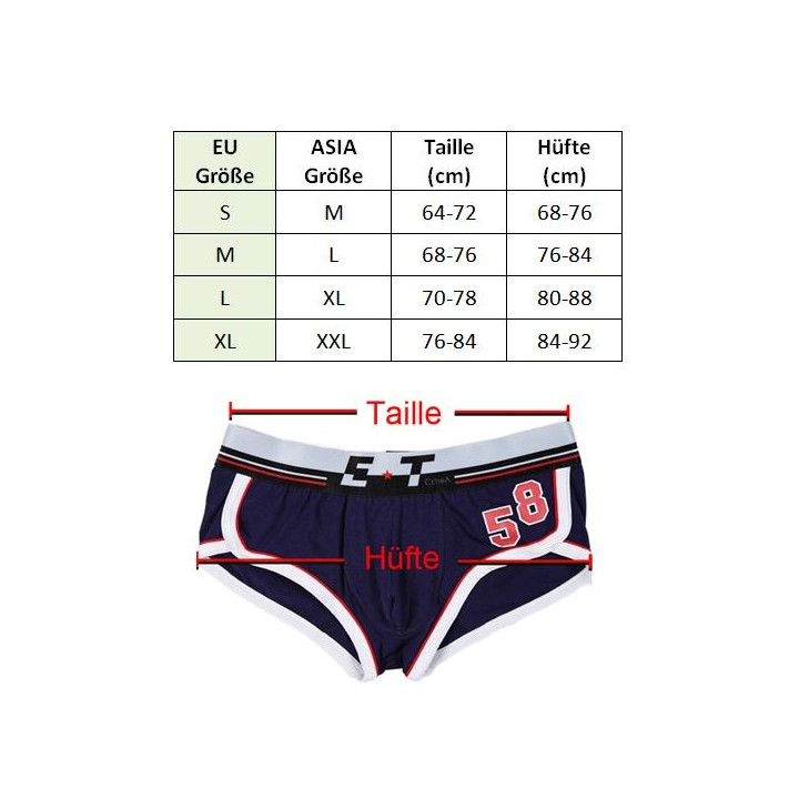 Trendy & bequemer Herren Hipster Boxershorts  - zur Wahl in 6 Farben und 4 Größen -  Baumwolle/Elasthan