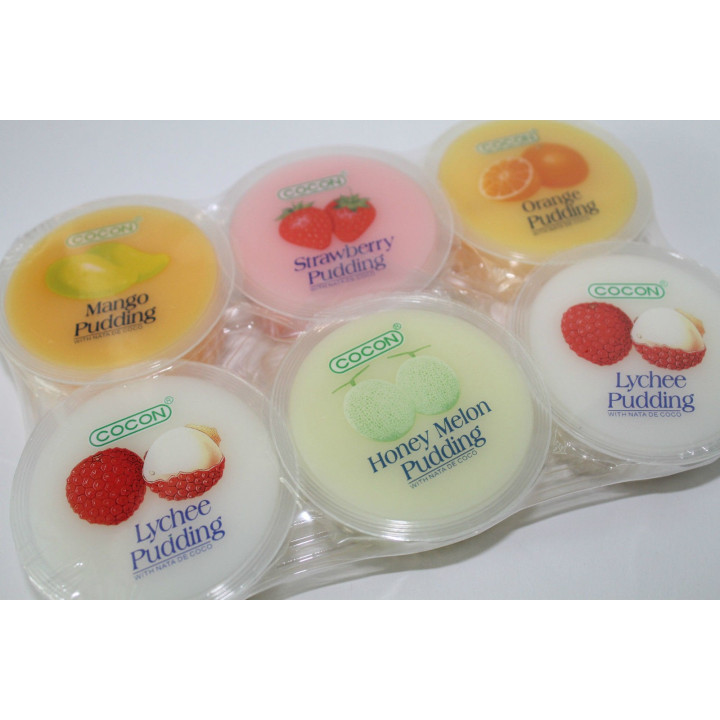 Nata de Coco MIX asiatischer Pudding mit Fruchtstücken Dessert 480g sehr lecker