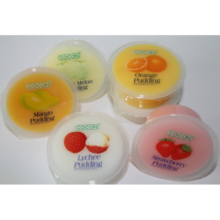 Nata de Coco MIX asiatischer Pudding mit Fruchtstücken Dessert 480g sehr lecker