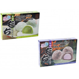 2x japanischer Reiskuchen Mix Pack Grün Tee Mochi + Taro Mochi Dessert Nachtisch