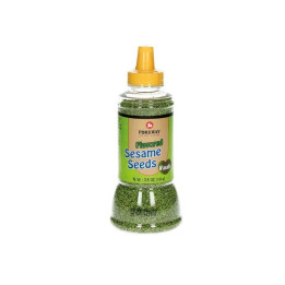 Sesam mit Wasabi Geschmack für Sushi, Salat - Sesame Seeds 100g Spenderflasche grüner Sesam
