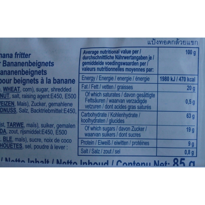 Teigmischung für Frittierte Bananen Gebackene Bananen im Teigmantel asia Dessert