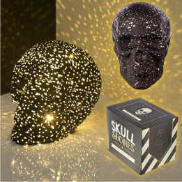 LED Totenkopf Sternenlicht Skull Totenschädel inkl. 4 Batterien gothic schädel (15x12x19)