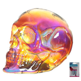 LED Totenkopf Skull Totenschädel inkl. 4 Batterien Coole Deko gothic schäde (13x12x17)