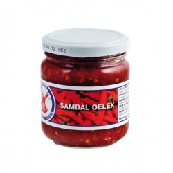 Sambal Oelek200g Glas, sehr scharfe Paste aus Chilischoten hot Chilli spicy chili olek