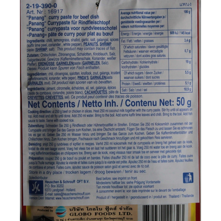 Panang Curry Paste Authentische Gewürzpaste aus Thailand 50g Currypaste original
