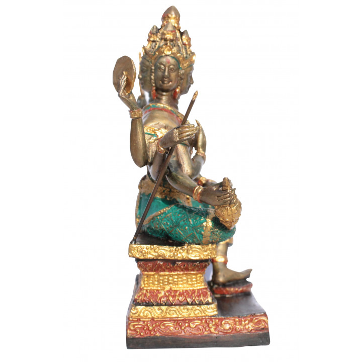 Brahma Gott der Schöpfung Bronze-Statue 19cm Buddha Buddhismus Hinduismus budda Ganesha Thailand