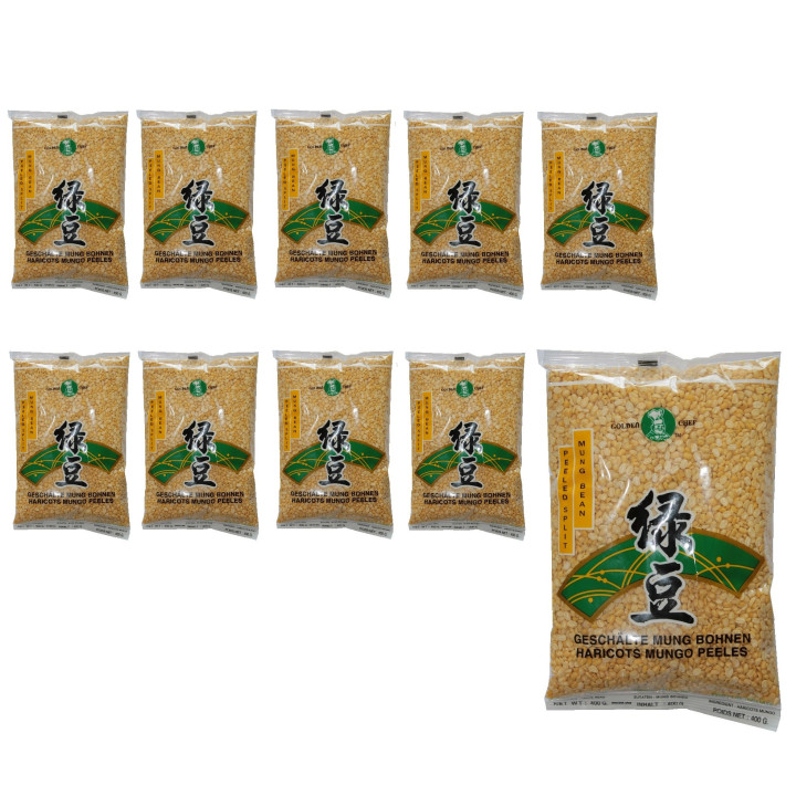 Mungobohnen 400g geschälte Mungbohnen Lunjabohne Jerusalembohne Mung Dal Mung Daal