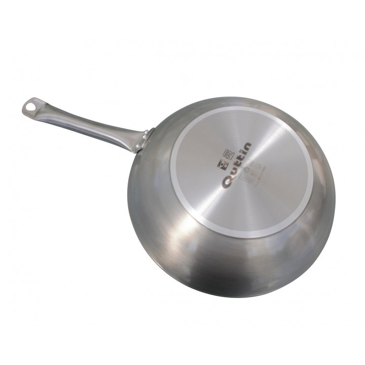 Wok Pfanne Ø28 cm 3tlg. Set Wokpfanne + Holzspatel + Pfannenschutz / alle Herde + Induktion