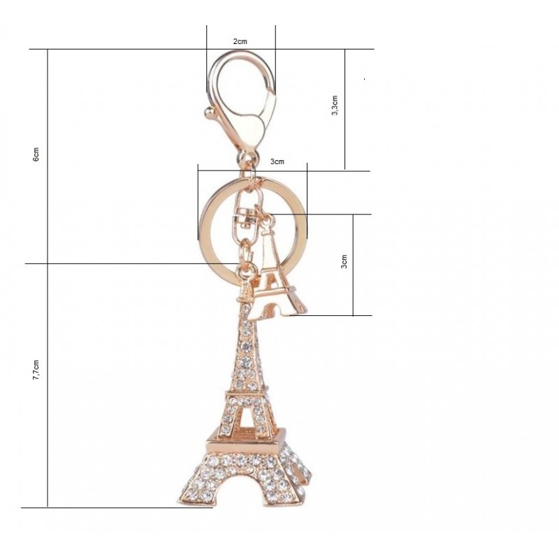 Eiffelturm Tour Eiffel Paris Frankreich,Metall Schlüsselanhänger,Keyring,Neu 