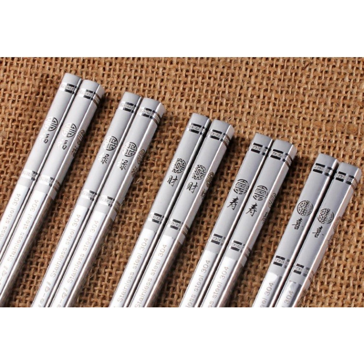 Essstäbchen Edelstahl 1 Paar chopsticks Esstäbchen Stäbchen sehr edel