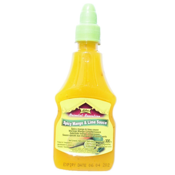 Mango Limetten Sauce süßlich scharf zitronig 300ml Spenderflasche Mangosauce