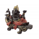 Ganesha auf Pfausofa Hinduismus Buddha Indien buddhismus ganescha auf Couch Figur 16x19cm