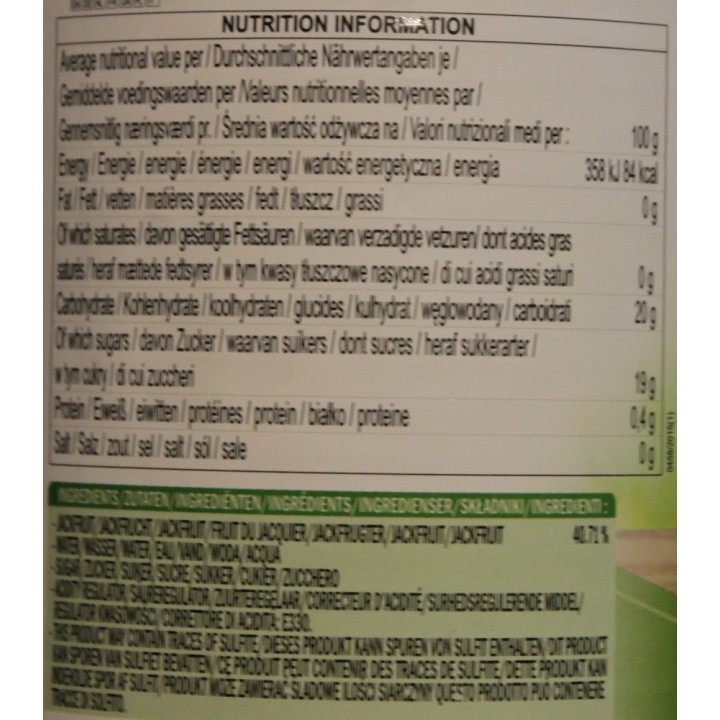 4 Dosen süße Jackfrucht a 565g vegetarisch vegan jackbaumfrucht gezuckert Dessert