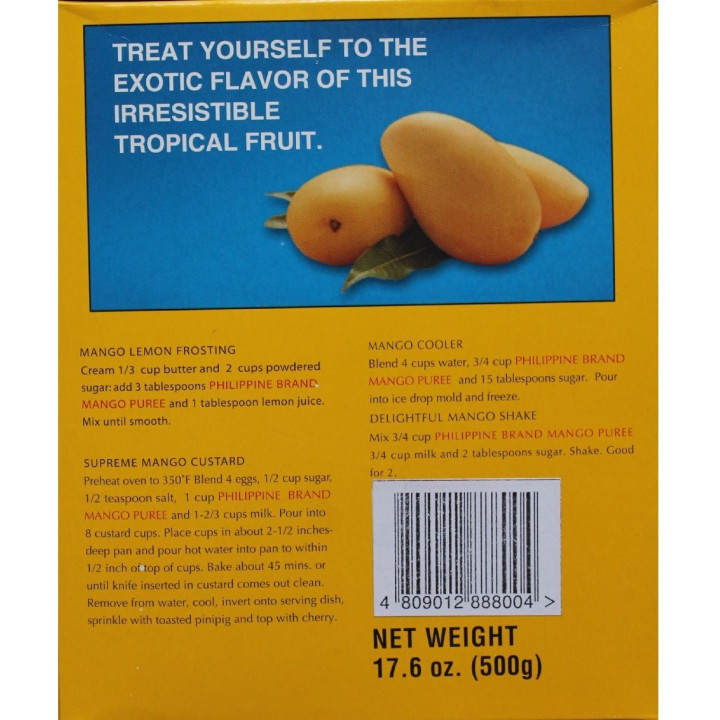 reines Mango Püree 500g ungesüßt Fruchtmark mangopüree puree natur mangomark