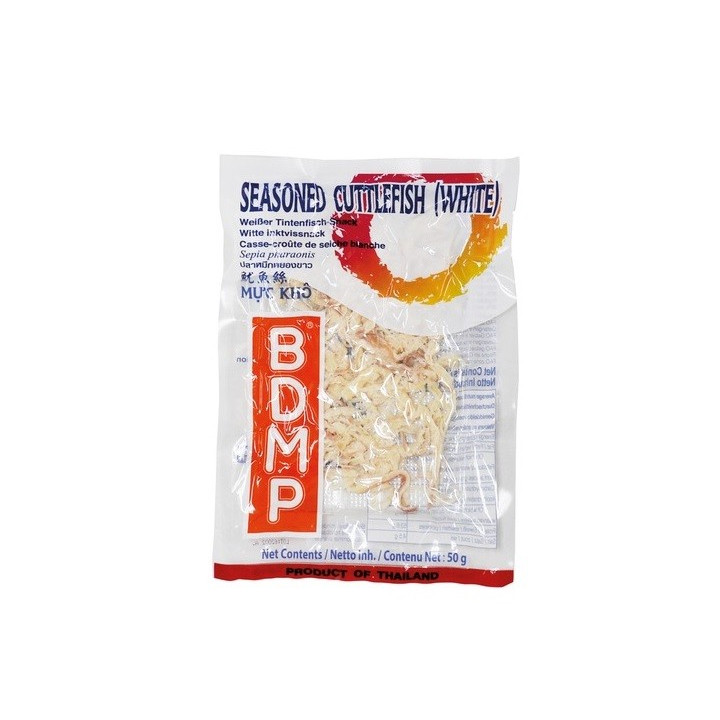 Weißer Tintenfisch Snack 50g getrocknete Muc Kho Cuttlefish Trockenfisch mực khô