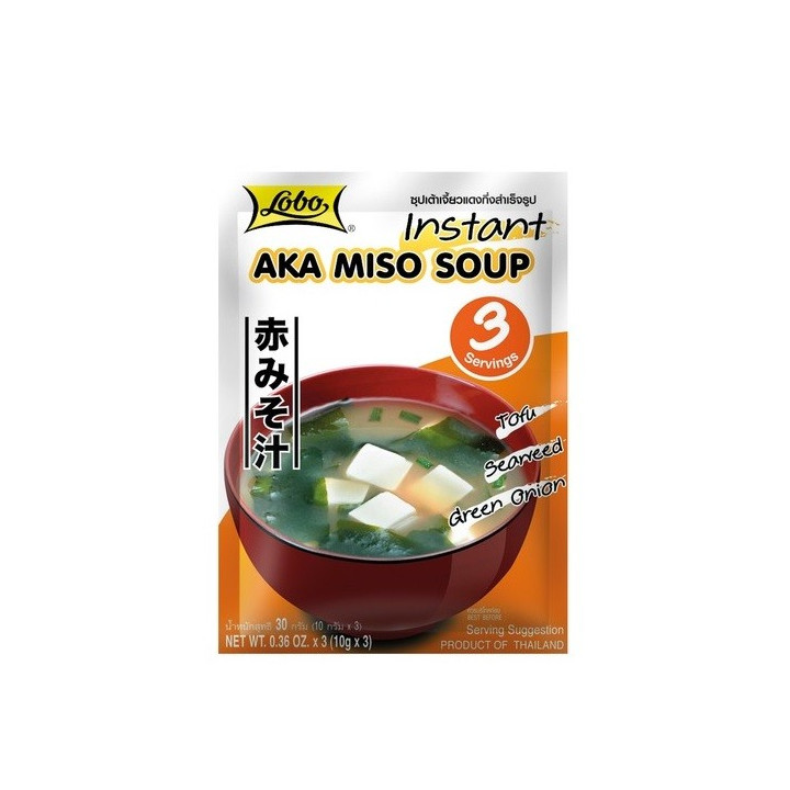 AKA Miso Suppe mit Tofu + Wakame Algen 30g Instantsuppe ergibt 3x 160ml Misosuppe