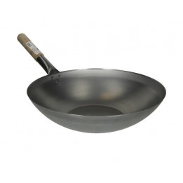 Wok 33cm flacher Boden Eisenwok Wokpfanne original asiatisch auch Gastronomie