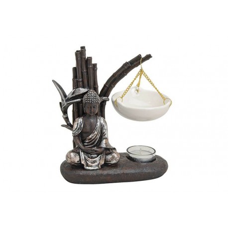 Duftlampe Buddha 19x8x20cm Raumduft Teelichthalter Budda Feng Shui