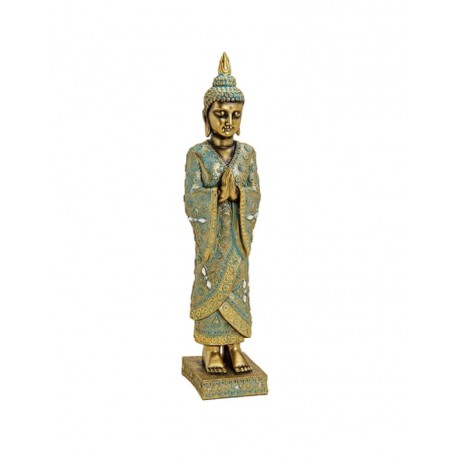 Buddha Figur 55cm stehender thaibuddha buddafigur feng shui budda Gold elegant