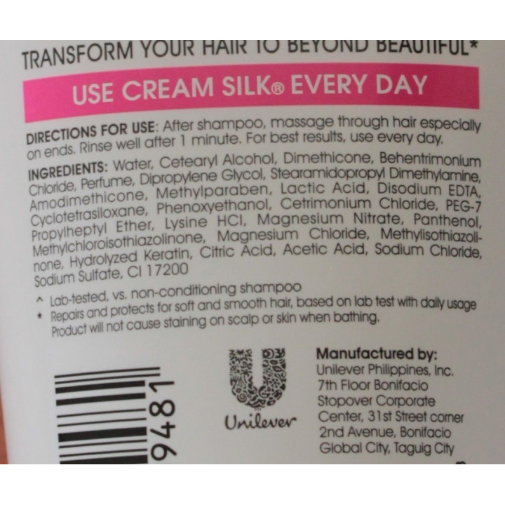 Haarspülung Glattes Weiches Glanz Haar Cream Silk 180ml Conditioner Philippinen