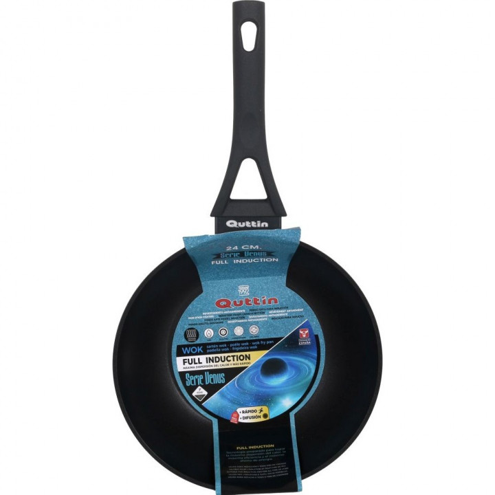 Wok Pfanne Ø24 cm geschmiedete Aluminium Wokpfanne antihaft auch Induktion