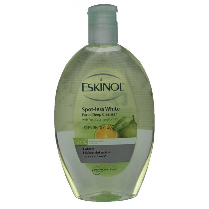 Eskinol Spot-less White 225ml Gesichtsreiniger mit Calamansi Extrakt Aufheller Tiefenreiniger GesichtsWasser