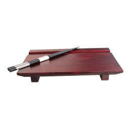 Geta mit Essstäbchen 24x15cm Brettchen für Sushi Servierbrettchen Holzbrettchen