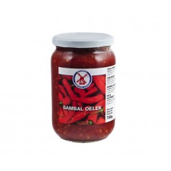 Sambal Oelek 750g Glas, sehr scharfe Paste aus Chilischoten hot Chilli spicy chili olek