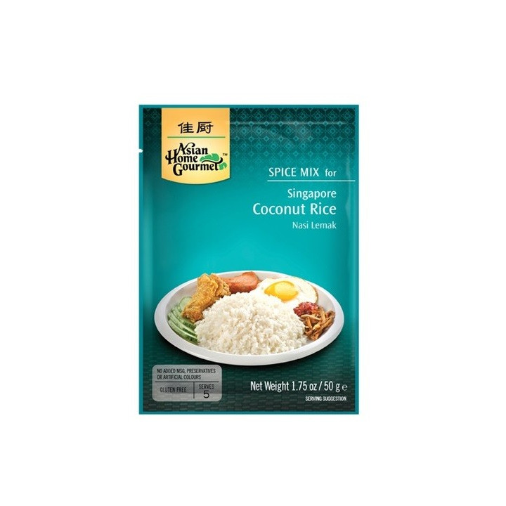 Singapore Coconut Rice 50g Nasi Lemak bis 5 Pers. Kokosnussreis Kokosnuss Reis