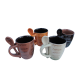 4 Espressotassen mit Löffel 7cm Moccatassen 8tlg. Keramik Kaffeetassen Espresso