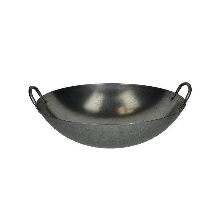 Wok 43cm runder Boden Eisenwok Wokpfanne original asiatisch Privat / Gastronomie Rundwok