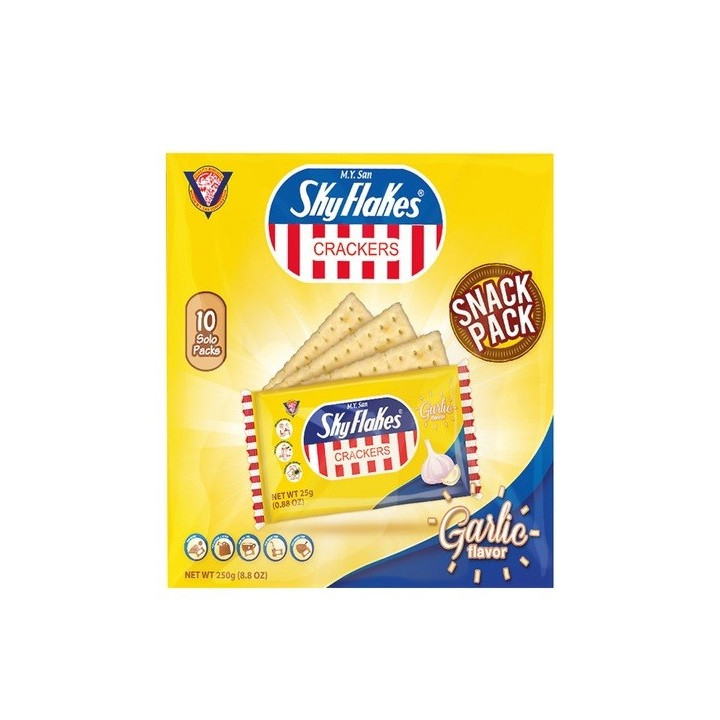 Sky Flakes Crackers Knoblauch Zwiebel Schnittlauch 250g Philippinen 10x a 25g Weizen Kekse