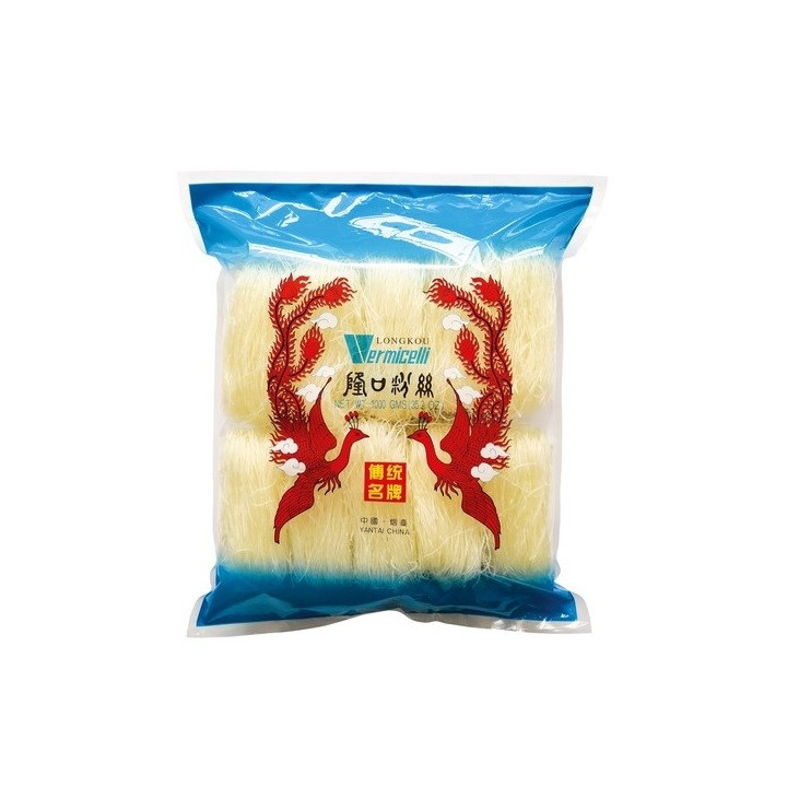 Glasnudeln 1kg Seoen Portioniert 10 x 100g Longkou Vermicelli Glas Nudeln aus Mungbohnen / Erbsen