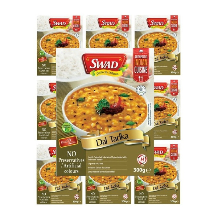 10x Dal Tadka 300g original Indien Fertiggericht indische Küche nur erwärmen 3kg